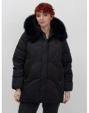 Пуховик для женщин с мехом песца