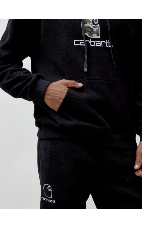 Мужской демисезонный спортивный костюм на флисе, чёрный, для спорта. в Тюмени