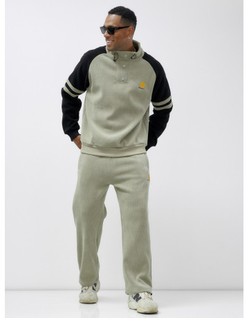 Мужской демисезонный спортивный костюм на флисе, светло-зелёный. в Тюмени