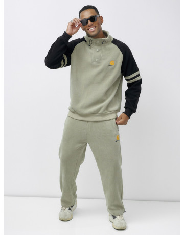 Мужской демисезонный спортивный костюм на флисе, светло-зелёный. в Тюмени