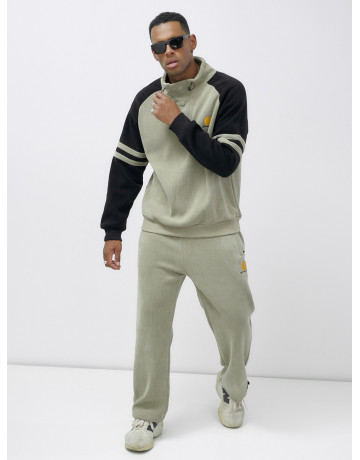 Мужской демисезонный спортивный костюм на флисе, светло-зелёный. в Тюмени