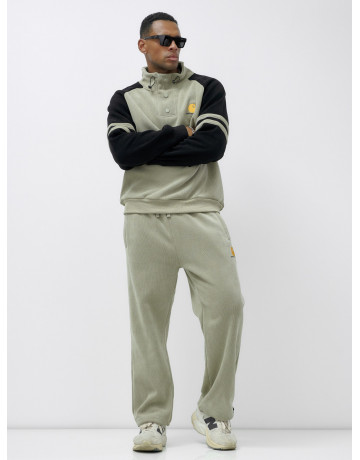 Мужской демисезонный спортивный костюм на флисе, светло-зелёный. в Тюмени