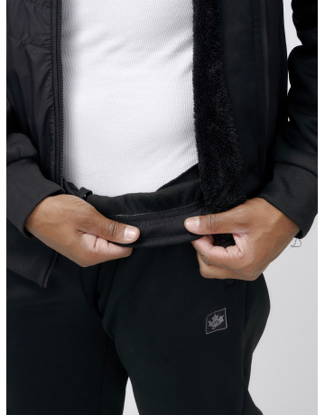 Мужской зимний спортивный костюм с начёсом, чёрный, для активного отдыха в Тюмени