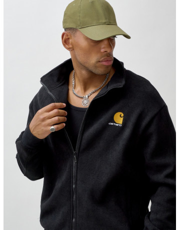 Мужской демисезонный спортивный костюм на флисе, чёрный, для спорта. в Тюмени