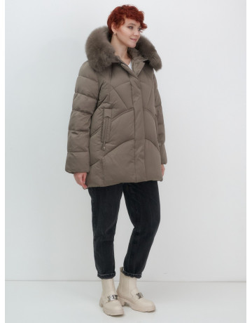 Пуховик для женщин с мехом песца