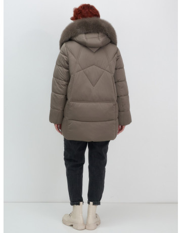 Пуховик для женщин с мехом песца