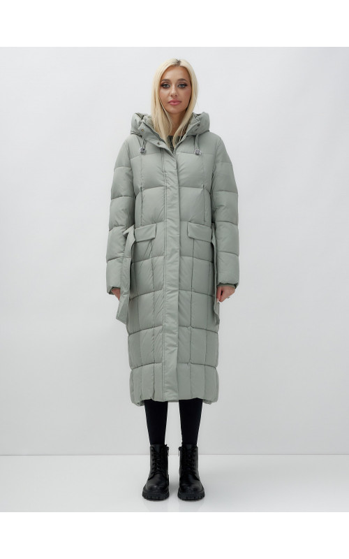 Длинный зимний пуховик для женщин