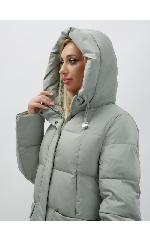 Длинный зимний пуховик для женщин