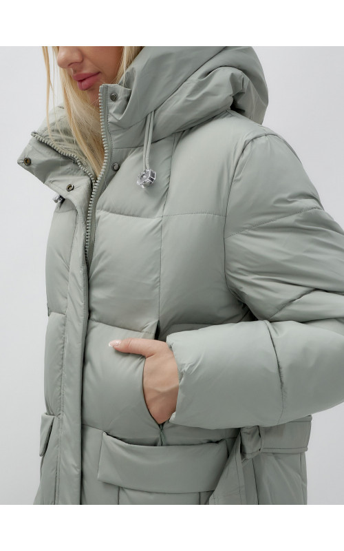Длинный зимний пуховик для женщин
