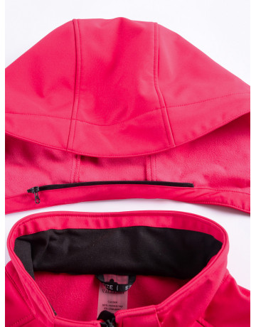 Женская спортивная парка с капюшоном softshell, красная, для активного отдыха в Тюмени