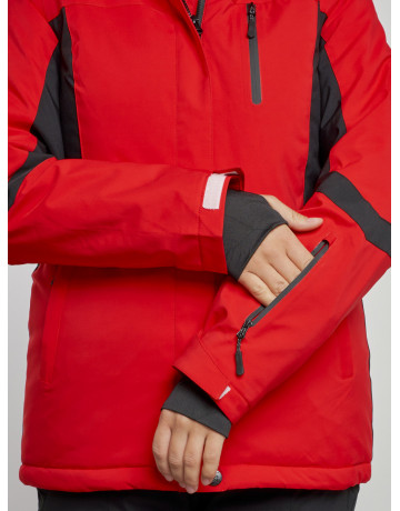 Женская горнолыжная куртка красная, зима