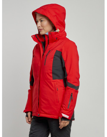Женская горнолыжная куртка красная, зима