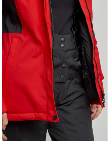 Женская горнолыжная куртка красная, зима