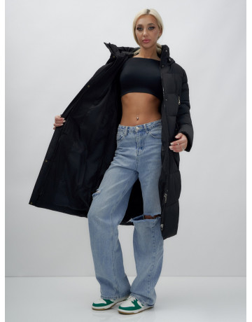 Тёплый женский пуховик с капюшоном