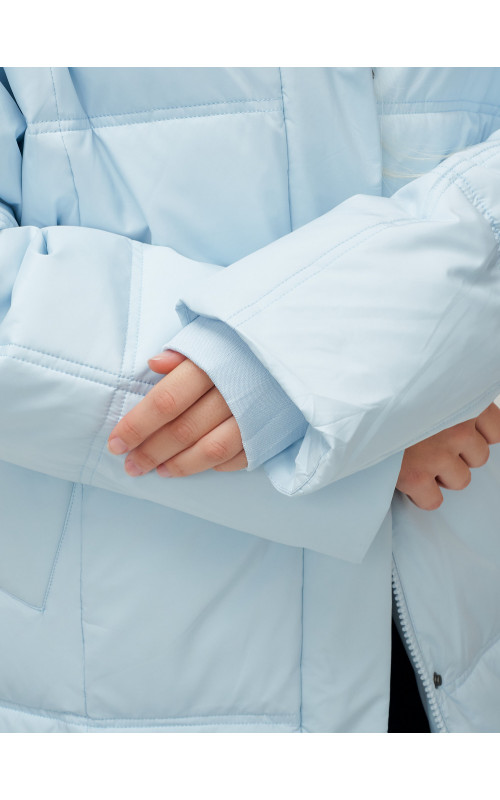 Тёплый женский пуховик летучая мышь.