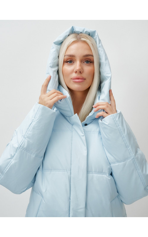 Тёплый женский пуховик летучая мышь.