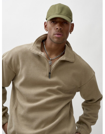 Мужской демисезонный спортивный костюм на флисе, бежевый, для спорта. в Тюмени