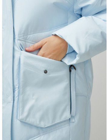 Женский длинный пуховик с капюшоном «Летучая мышь»