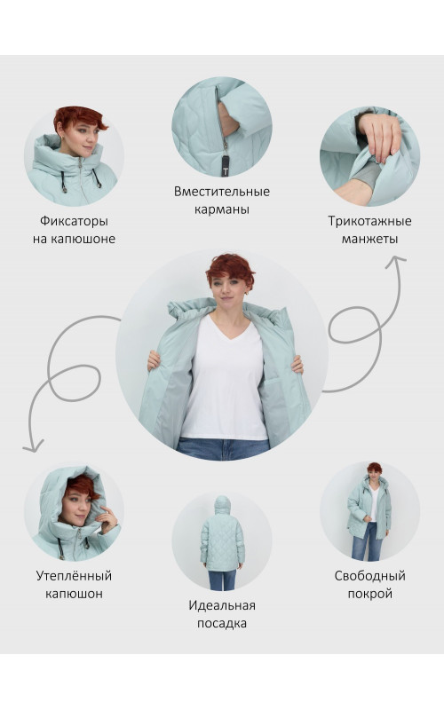 Универсальная утеплённая куртка с капюшоном для женщин осень-зима, свободный покрой.