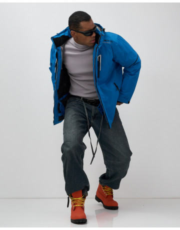 Мужская горнолыжная куртка синего цвета для зимы в Тюмени