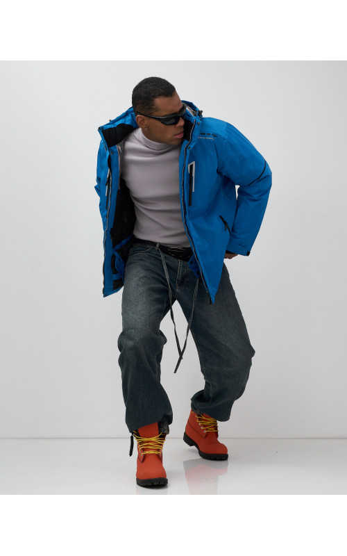 Мужская горнолыжная куртка синего цвета для зимы в Тюмени