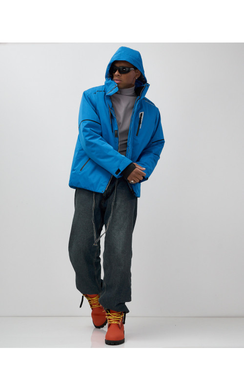 Мужская горнолыжная куртка синего цвета для зимы в Тюмени