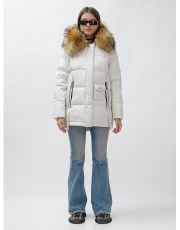 Женская зимняя куртка с мехом енота премиум-класса