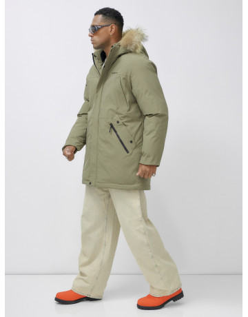 Мужская зимняя парка с мехом енота для активного отдыха