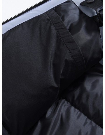 Мужская зимняя парка с капюшоном и мехом енот, синего цвета, для активного отдыха в Тюмени