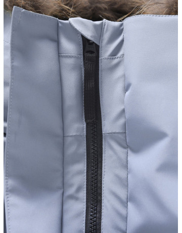 Мужская зимняя парка с капюшоном и мехом енот, синего цвета, для активного отдыха в Тюмени