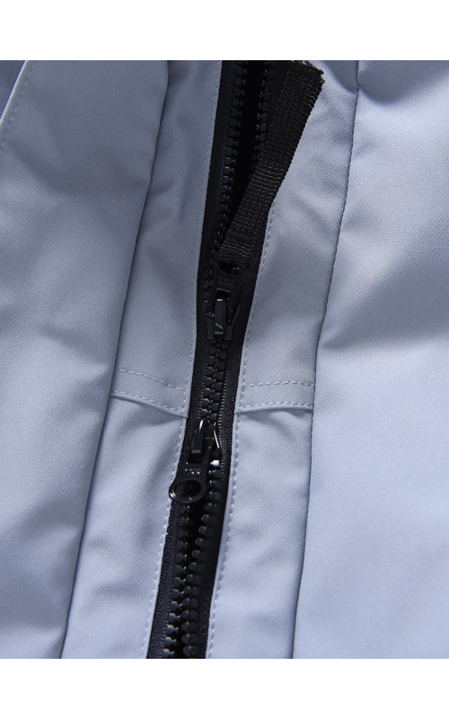 Мужская зимняя парка с капюшоном и мехом енот, синего цвета, для активного отдыха в Тюмени