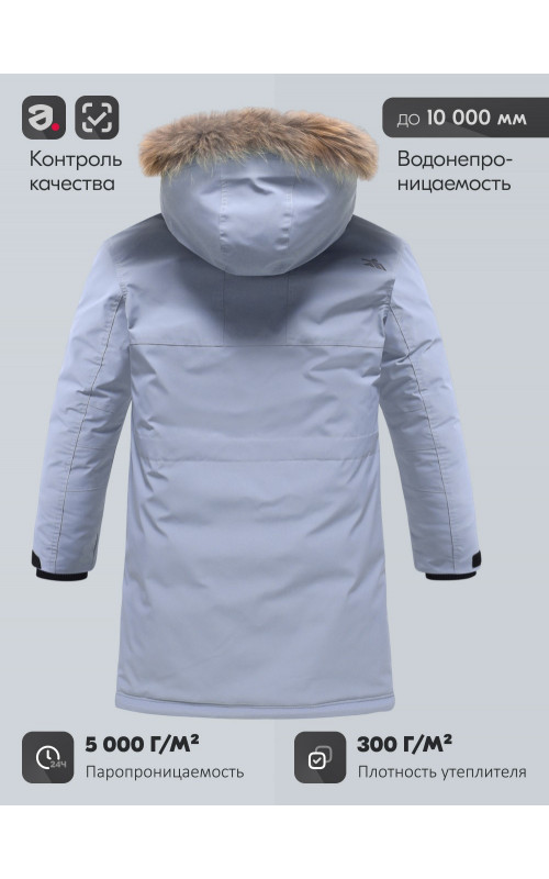 Мужская зимняя парка с капюшоном и мехом енот, синего цвета, для активного отдыха в Тюмени