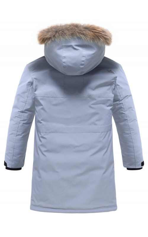 Мужская зимняя парка с капюшоном и мехом енот, синего цвета, для активного отдыха в Тюмени