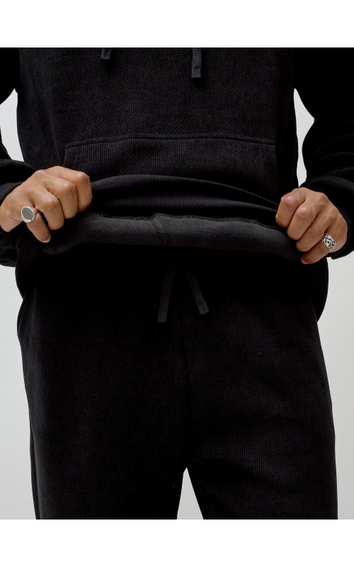 Мужской демисезонный спортивный костюм на флисе, чёрный, для спорта. в Тюмени