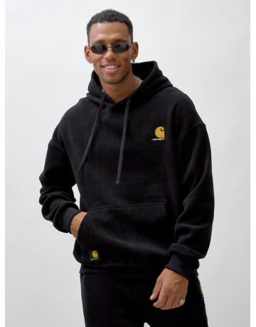 Мужской демисезонный спортивный костюм на флисе, чёрный, для спорта. в Тюмени