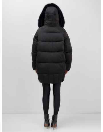 Пуховик с мехом песца премиум-класса