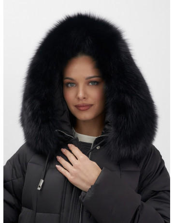 Пуховик с мехом песца премиум-класса