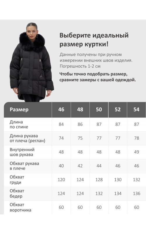 Пуховик с мехом песца премиум-класса