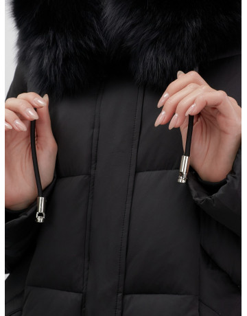 Пуховик с мехом песца премиум-класса