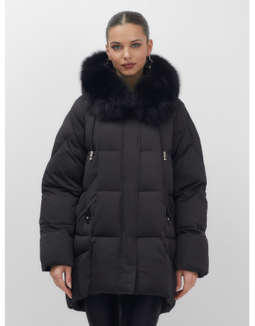 Пуховик с мехом песца премиум-класса