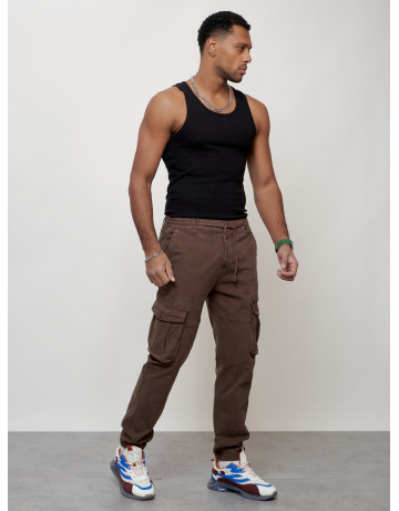 Мужские брюки карго зауженного кроя.