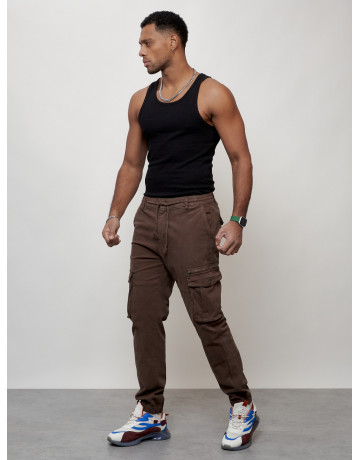 Мужские брюки карго зауженного кроя.