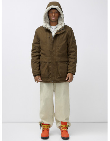 Зимняя мужская парка с капюшоном для активного отдыха.