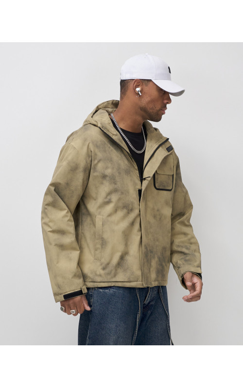 Мужская спортивная куртка для весны и осени, бежевый, для активного отдыха в Тюмени