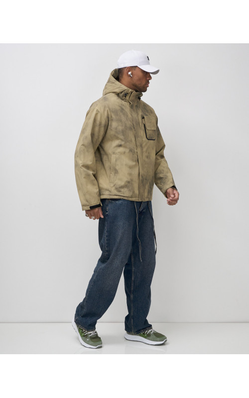 Мужская спортивная куртка для весны и осени, бежевый, для активного отдыха в Тюмени