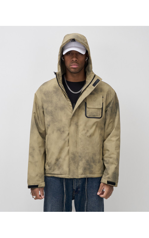 Мужская спортивная куртка для весны и осени, бежевый, для активного отдыха в Тюмени