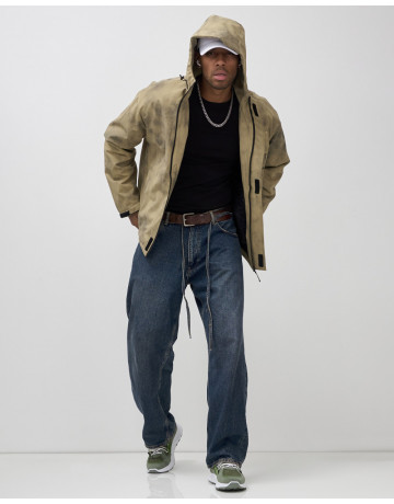 Мужская спортивная куртка для весны и осени, бежевый, для активного отдыха в Тюмени