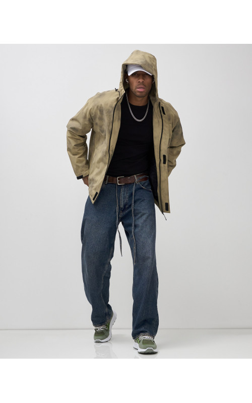 Мужская спортивная куртка для весны и осени, бежевый, для активного отдыха в Тюмени