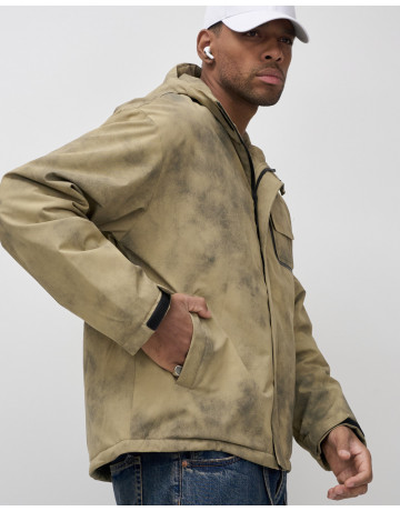 Мужская спортивная куртка для весны и осени, бежевый, для активного отдыха в Тюмени