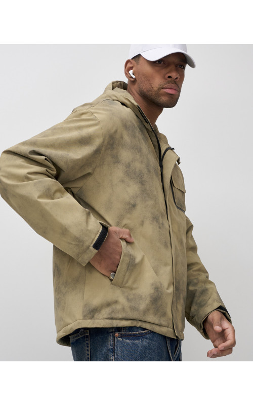 Мужская спортивная куртка для весны и осени, бежевый, для активного отдыха в Тюмени